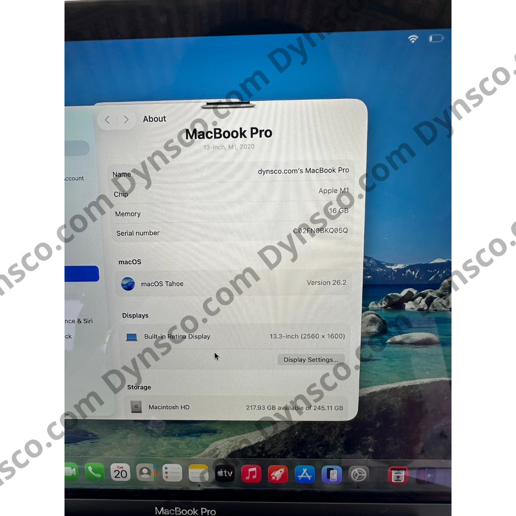 MacBook Pro M1 2020 13" 16GB RAM / 256GB silver - 9/10