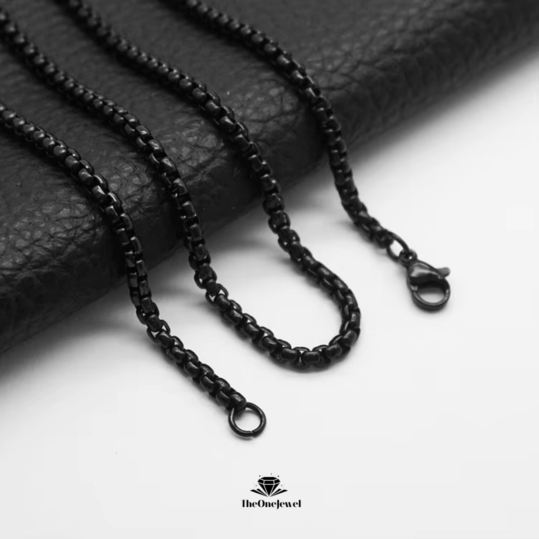 Colgante Negro de acero inoxidable. 