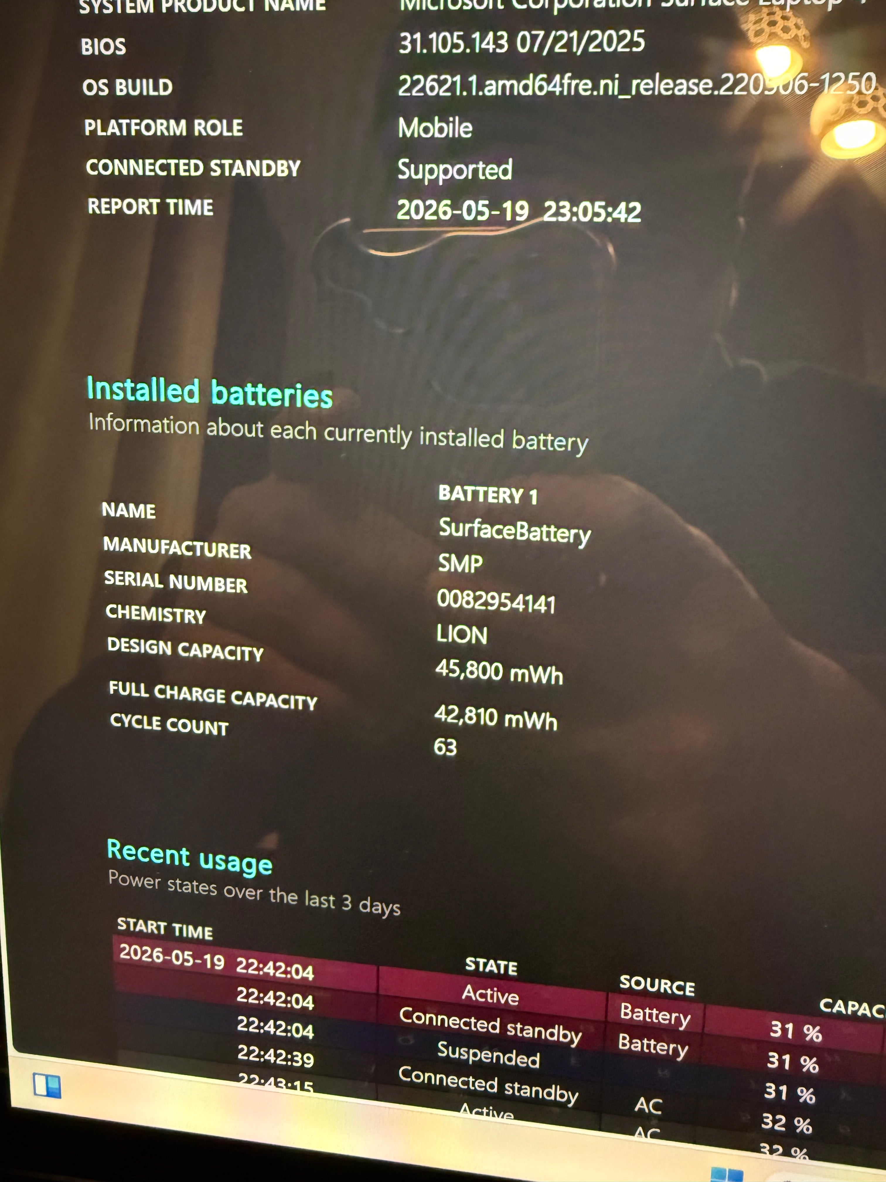 Surface Laptop 4 - Black 16" - 8RAM/512GB Core i7-1185G7 3.00GHz (Clasificación A)