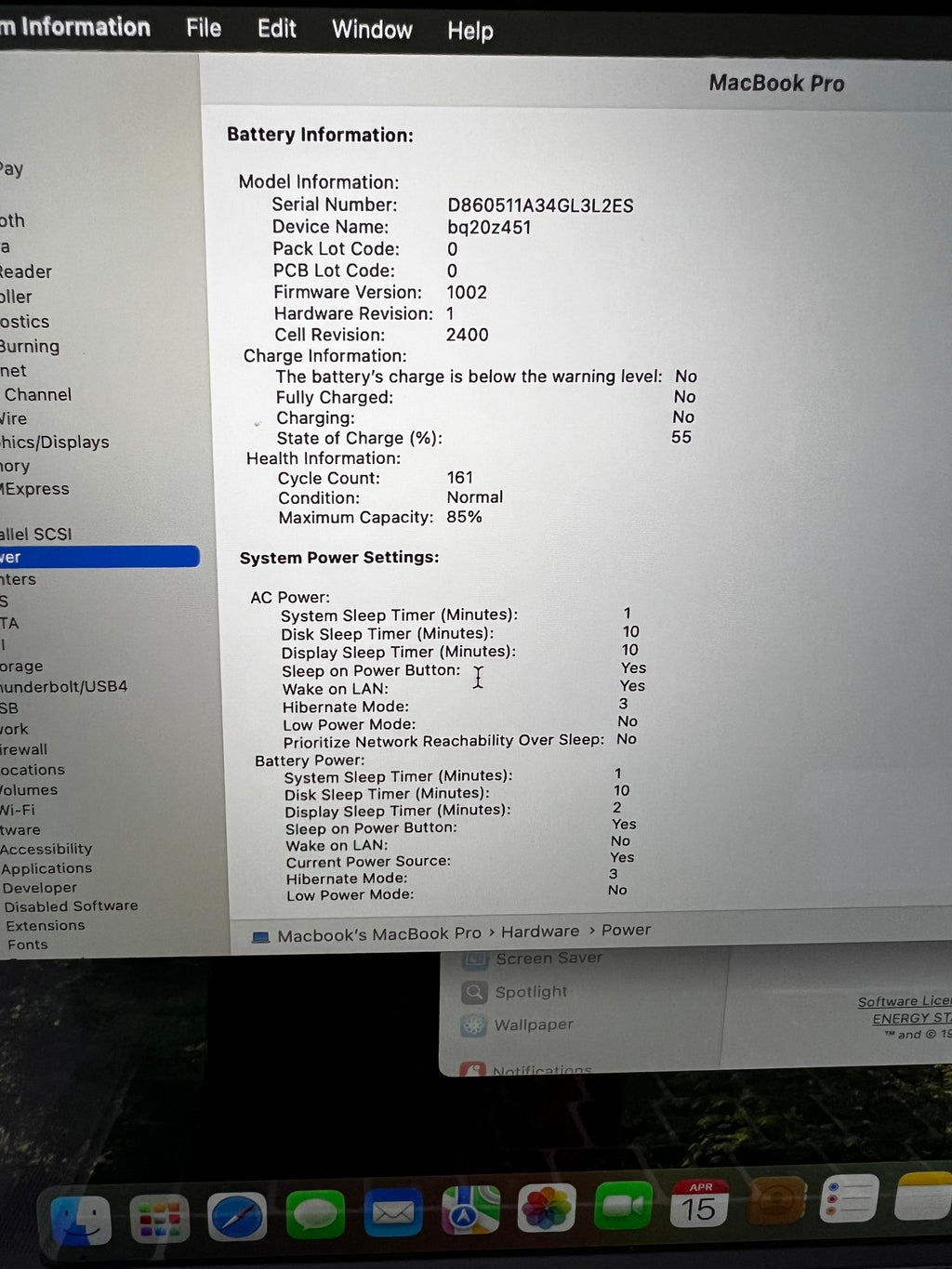 MacBook Pro M1 2020 13" - 13" 16 GB RAM - 512 GB / 161 ciclos 85% (clasificación A)